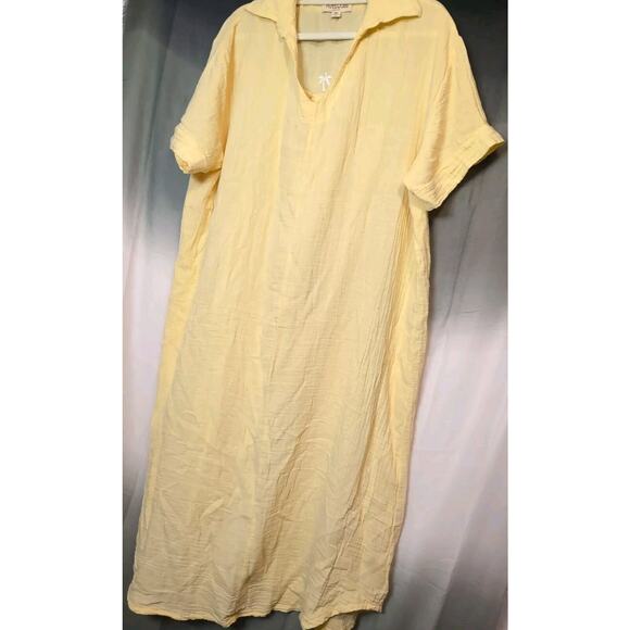 Mallow Hawaii Dresses & Skirts - Mallow Hawaii Palm Dress Marshmallow Soft Fabric Women's Size M/L Yellow (124)